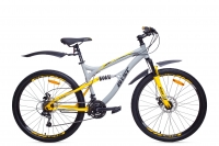 Велосипед горный MTB Аист Aist Avatar Disc серый/желтый